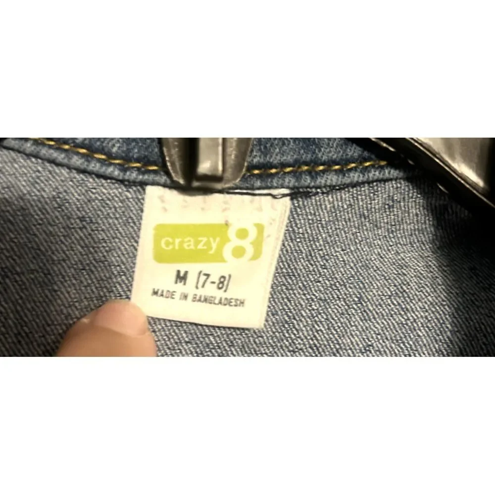 Crazy 8‎ Girls Blue Jean Denim Jacket Size Medium 7/8